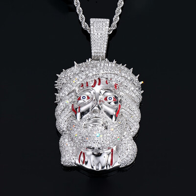 Iced Out Thorned Blood Jesus Pendant