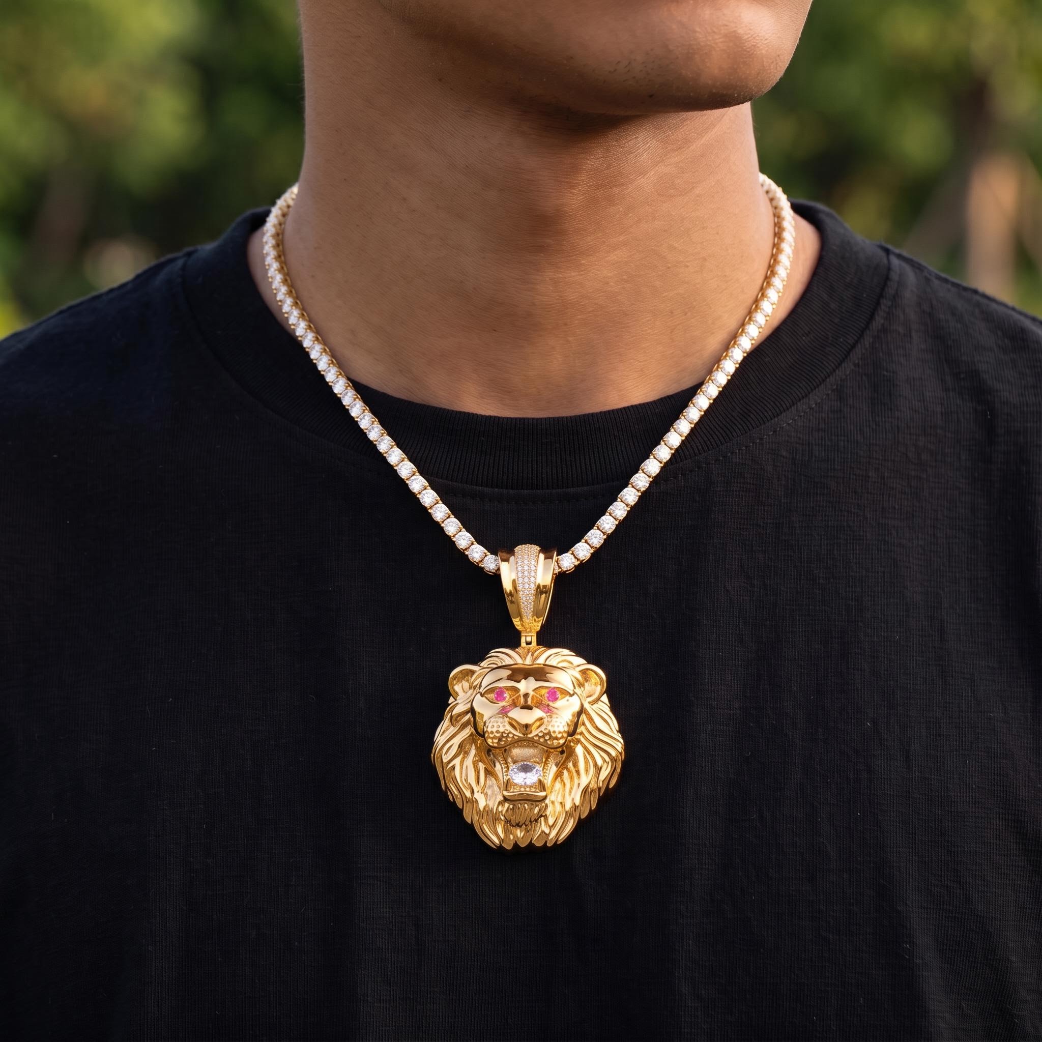 Iced Out Lion's Head Pendant Iced Out Lion's Head Pendant
