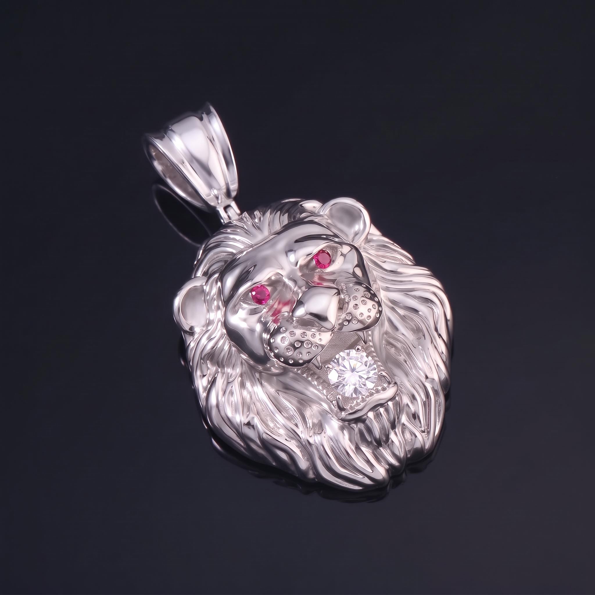 Iced Out Lion's Head Pendant Iced Out Lion's Head Pendant