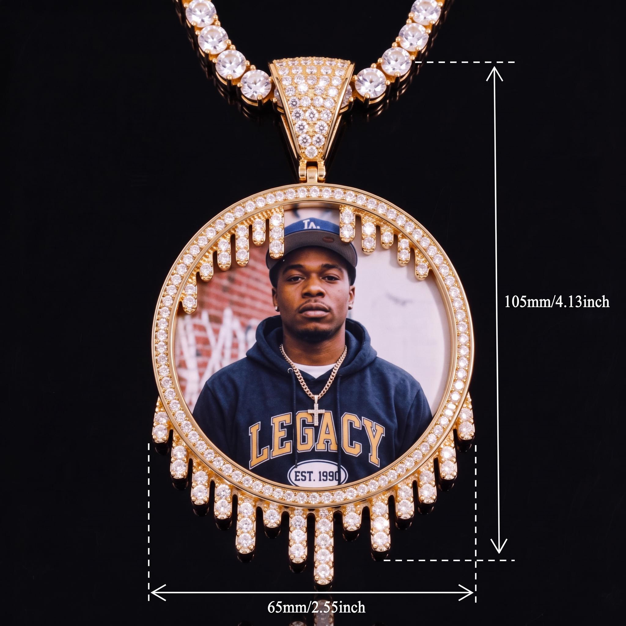 Iced Out Custom Photo Pendant Iced Out Custom Photo Pendant
