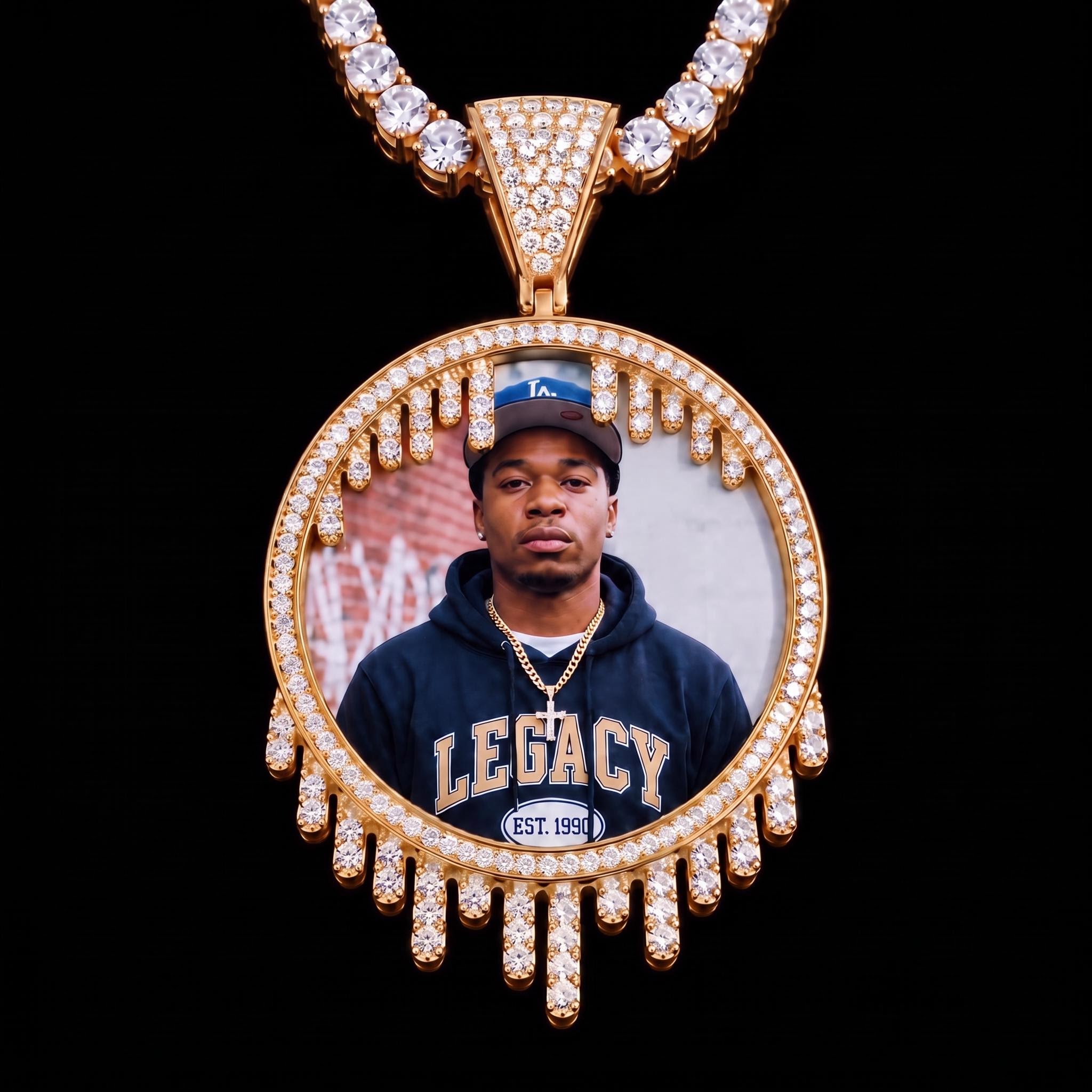 Iced Out Custom Photo Pendant Iced Out Custom Photo Pendant