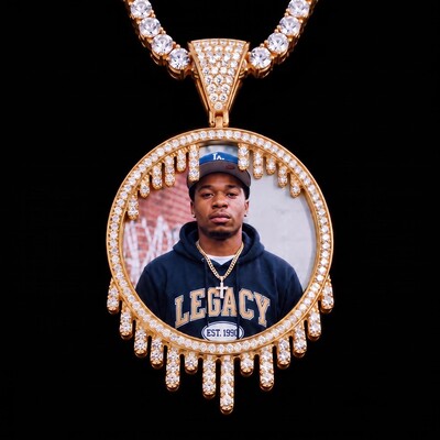 Iced Out Custom Photo Pendant
