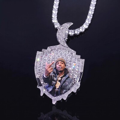 Nebula Custom-Cut Photo Pendant
