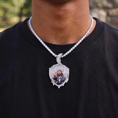 Nebula Custom-Cut Photo Pendant