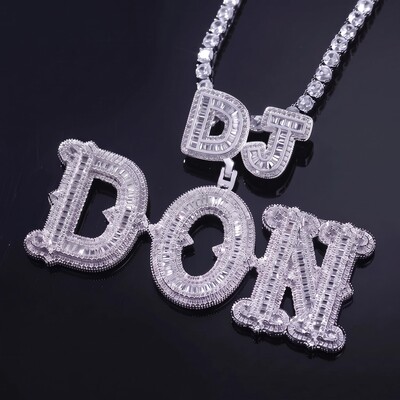 Iced Out Custom Letter Pendant