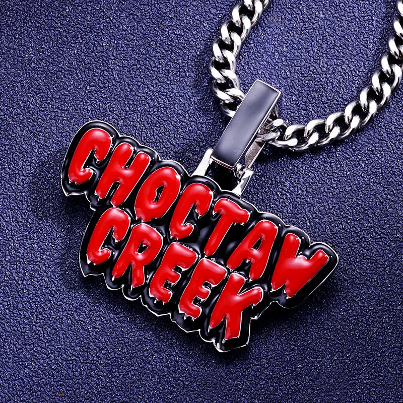 Custom S925 Unique Enamel Letter Pendant Deposit