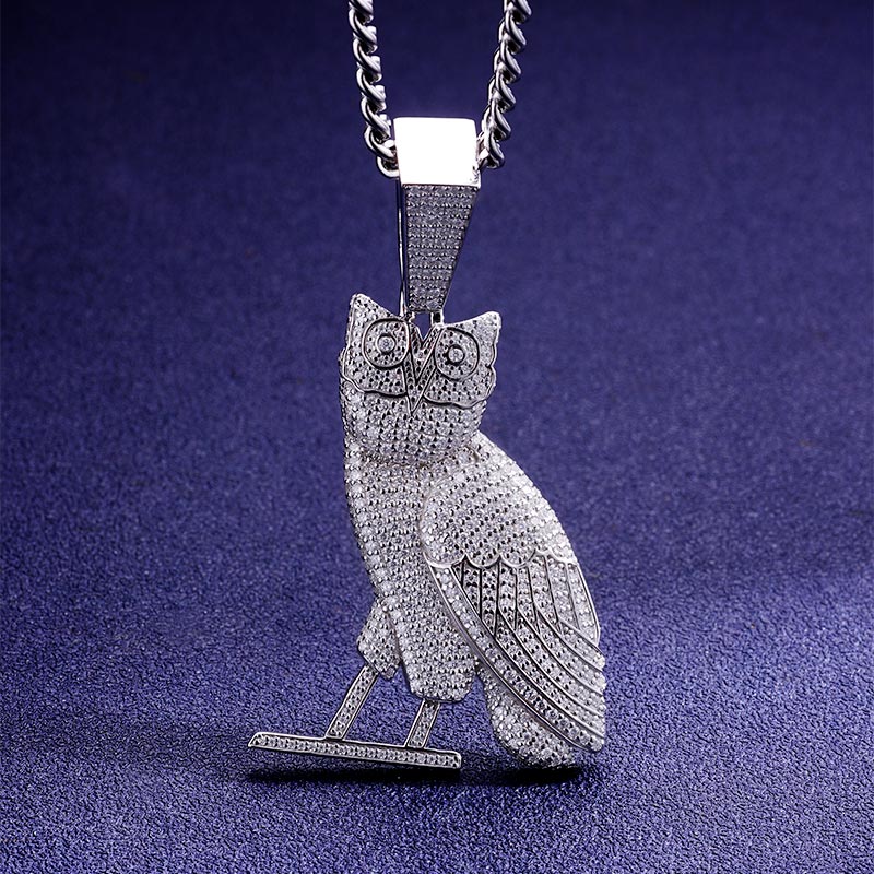 Custom S925 & VVS1 Moissanite Owl Pendant Deposit