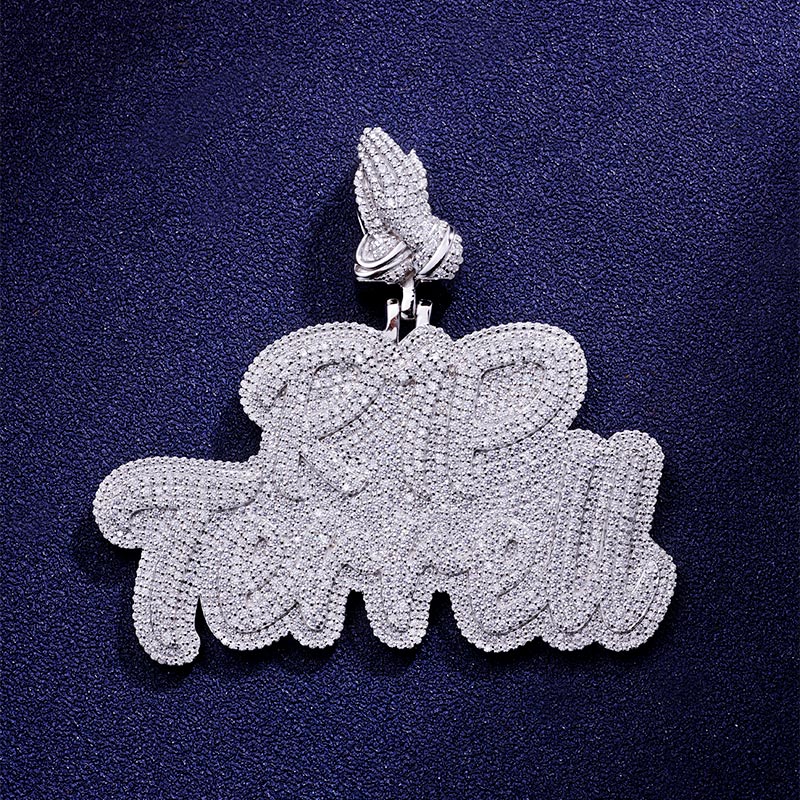 Custom S925 & VVS1 Moissanite Two-row Letter Pendant Deposit