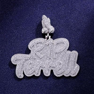 Custom S925 & VVS1 Moissanite Two-row Letter Pendant Deposit