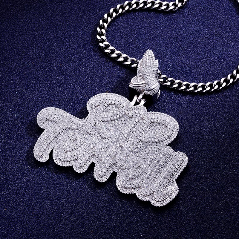 Custom S925 & VVS1 Moissanite Two-row Letter Pendant Deposit