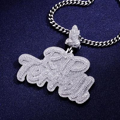 Custom S925 & VVS1 Moissanite Two-row Letter Pendant Deposit