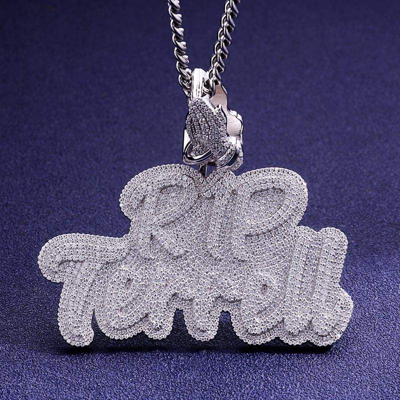 Custom S925 & VVS1 Moissanite Two-row Letter Pendant Deposit