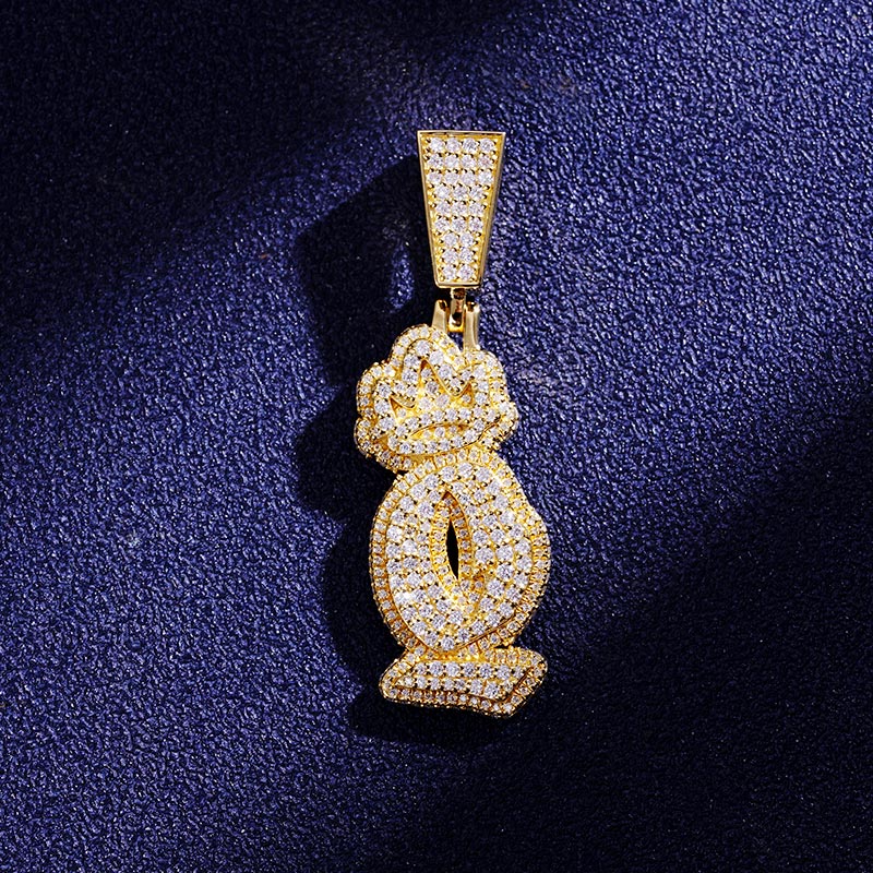 Custom S925 & VVS1 Moissanite Unique Vertical Letter Pendant Deposit