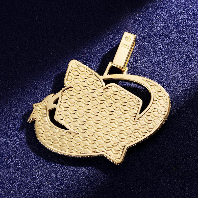 Custom S925 & VVS1 Baguette Moissanite Two-tone Letter Pendant Deposit