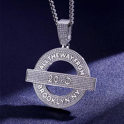 Custom S925 & VVS1 Moissanite Letter Circular Pendant Deposit