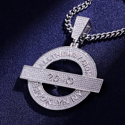 Custom S925 & VVS1 Moissanite Letter Circular Pendant Deposit