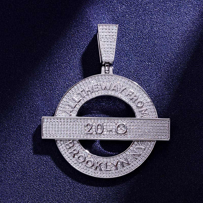 Custom S925 & VVS1 Moissanite Letter Circular Pendant Deposit