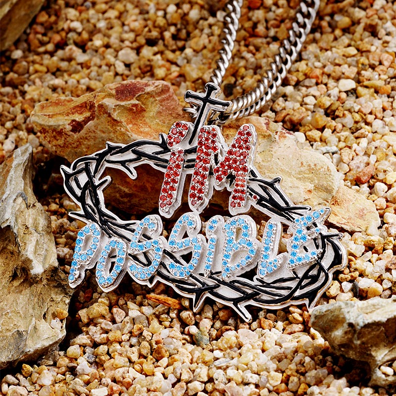 Custom S925 Iced Unique Thorns & Letter Pendant Deposit