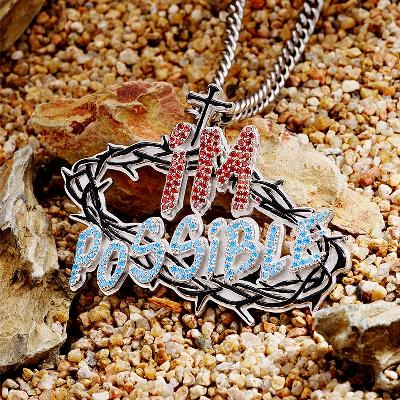 Custom S925 Iced Unique Thorns & Letter Pendant Deposit