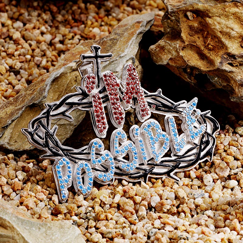 Custom S925 Iced Unique Thorns & Letter Pendant Deposit