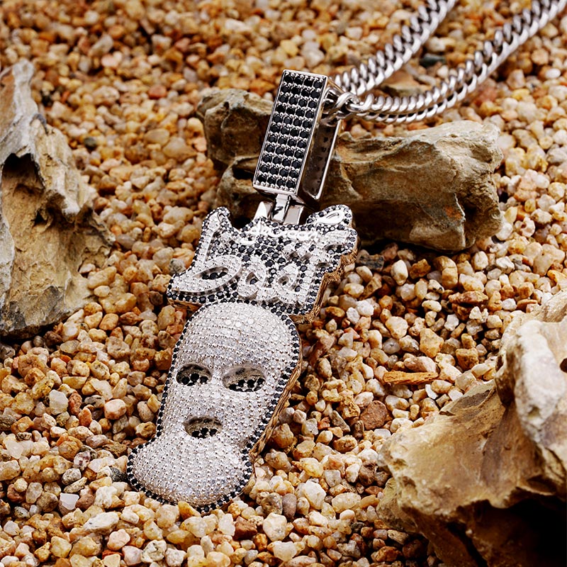 Custom S925 Iced Unique Face Pendant Deposit