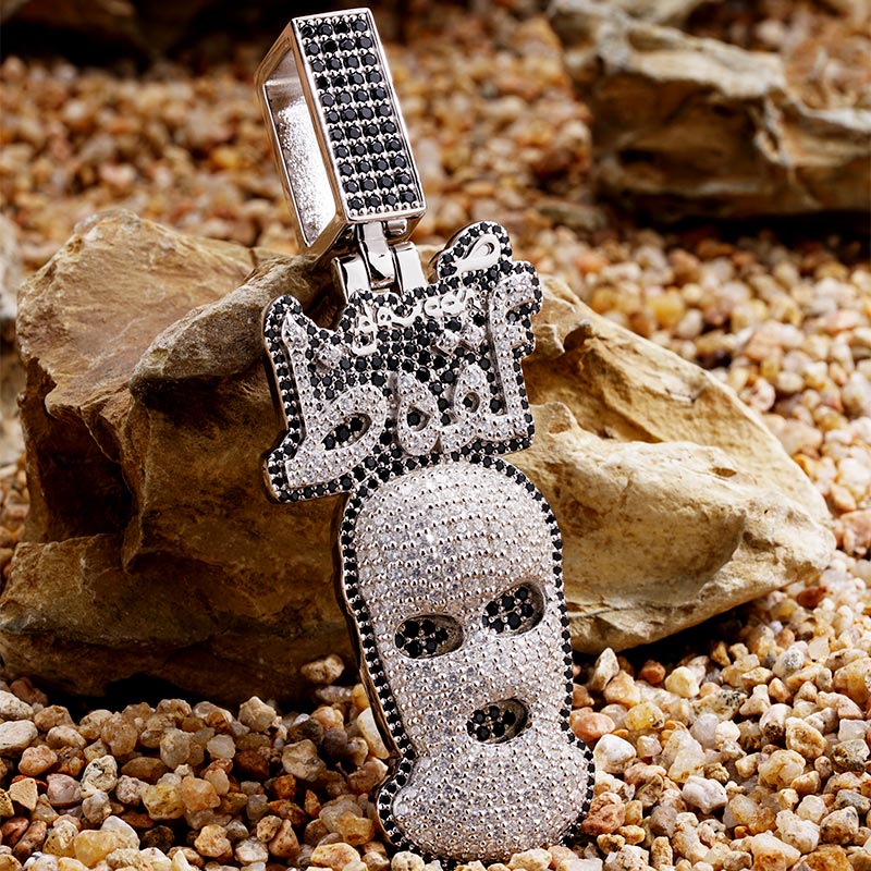 Custom S925 Iced Unique Face Pendant Deposit