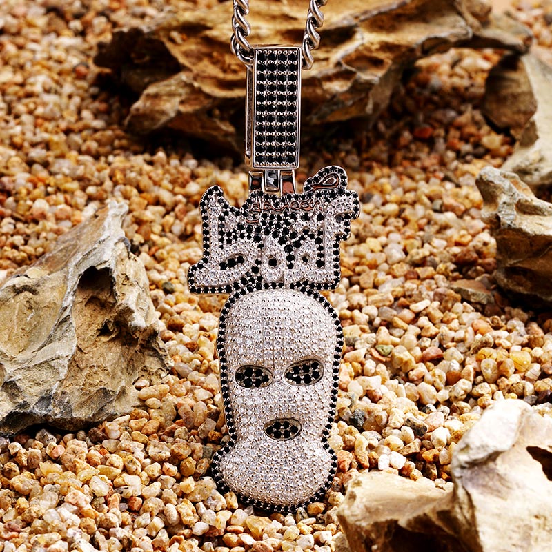 Custom S925 Iced Unique Face Pendant Deposit