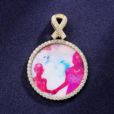 Custom S925 & VVS1 Moissanite Unique Round Picture Pendant Deposit