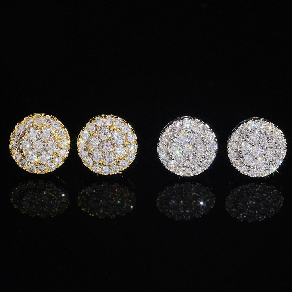 925S & VVS Moissanite Flower Halo Stud Earrings 925S & VVS Moissanite Flower Halo Stud Earrings