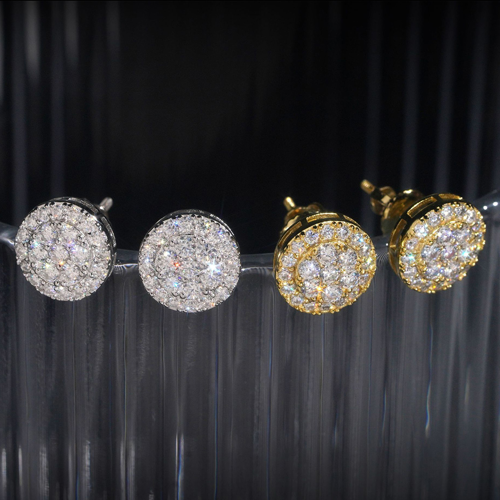 925S & VVS Moissanite Flower Halo Stud Earrings 925S & VVS Moissanite Flower Halo Stud Earrings