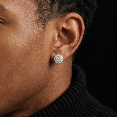925S & VVS Moissanite Flower Halo Stud Earrings