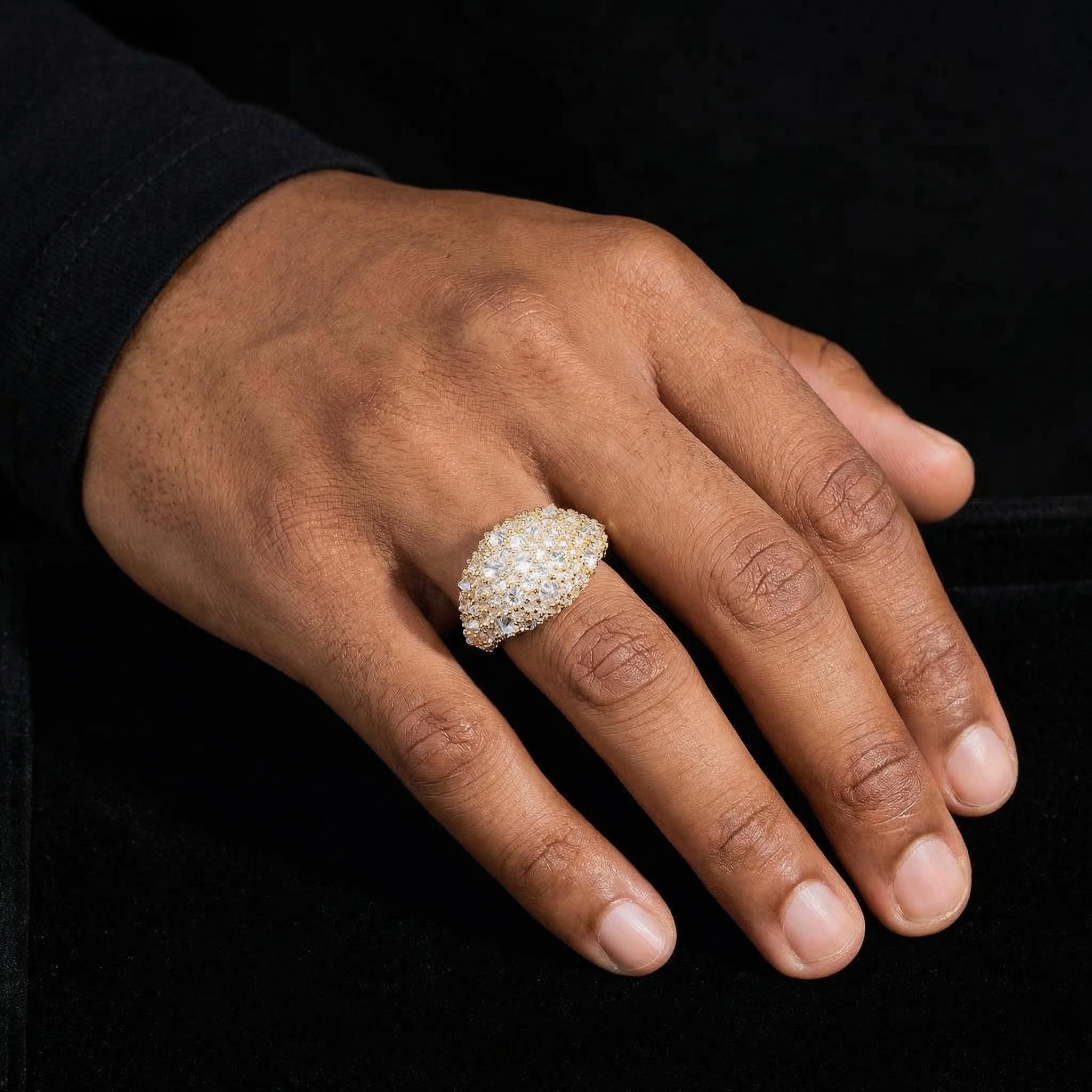 925S & VVS Moissanite Inverted Diamond Brilliant Round Cut Ring