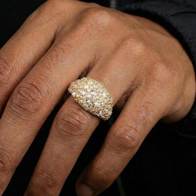 925S & VVS Moissanite Inverted Diamond Brilliant Round Cut Ring