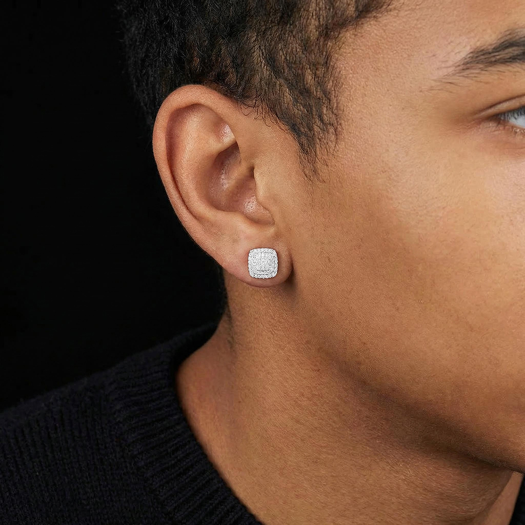 925S & VVS Moissanite Square Earrings 925S & VVS Moissanite Square Earrings