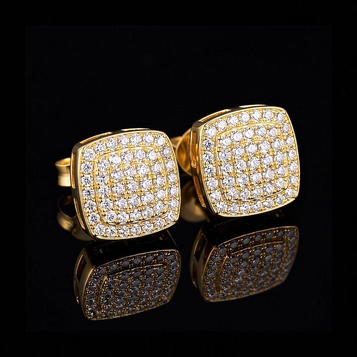 925 Silver & VVS1 Moissanite Square Earrings 925 Silver & VVS1 Moissanite Square Earrings