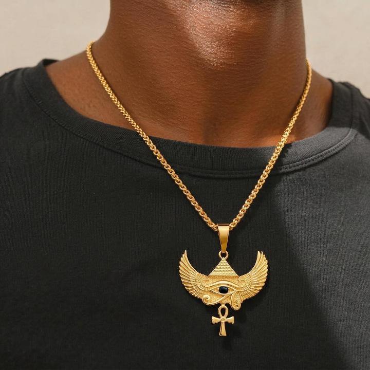 Egyptian Winged Pyramid Eye of Horus Pendant Egyptian Winged Pyramid Eye of Horus Pendant