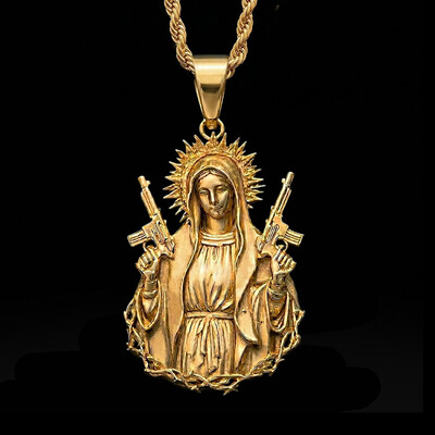 Fierce Guardian Virgin Mary Pendant