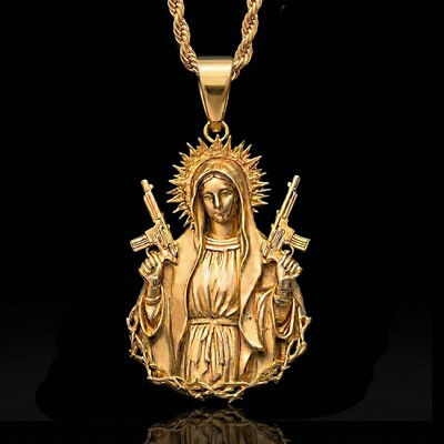 Fierce Guardian Virgin Mary Pendant