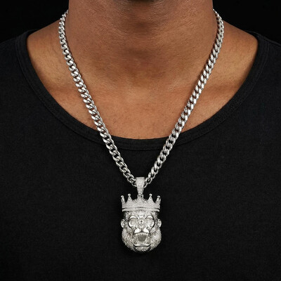 Iced Out King Gorilla Pendant