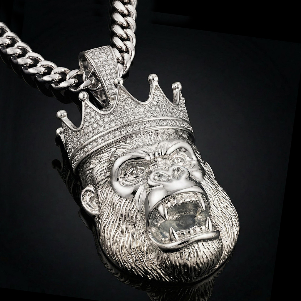 Iced Out King Gorilla Pendant
