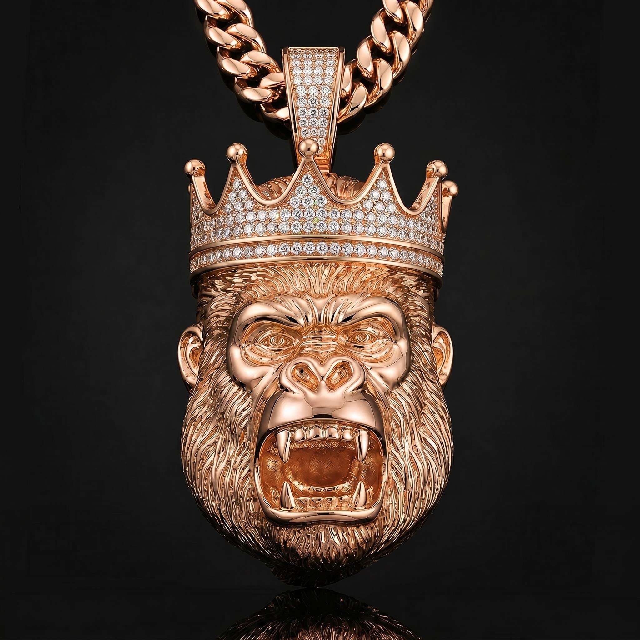 Iced Out King Gorilla Pendant