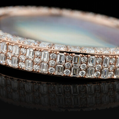 Iced Out Baguette & Round Cut Custom Photo Pendant