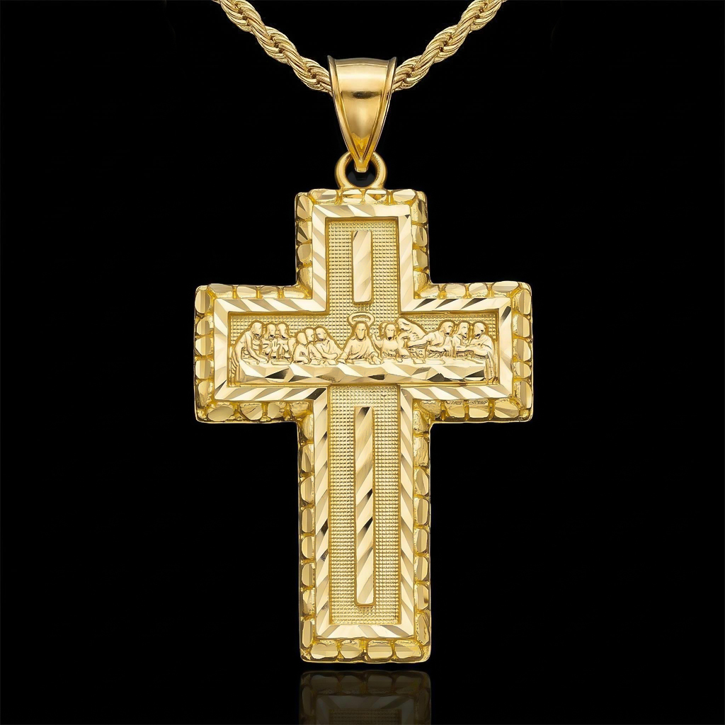 The Last Supper Nugget Cross Pendant The Last Supper Nugget Cross Pendant