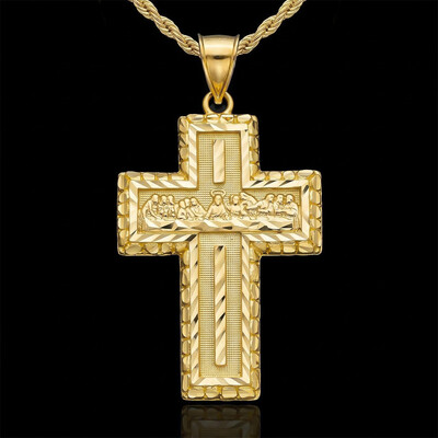 The Last Supper Nugget Cross Pendant