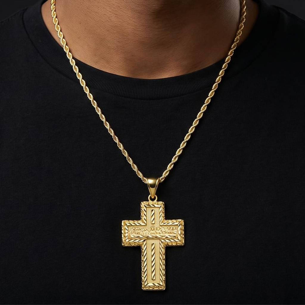 The Last Supper Nugget Cross Pendant The Last Supper Nugget Cross Pendant