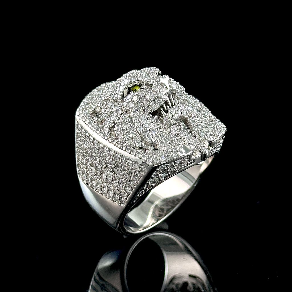 Iced Out Lion Ring