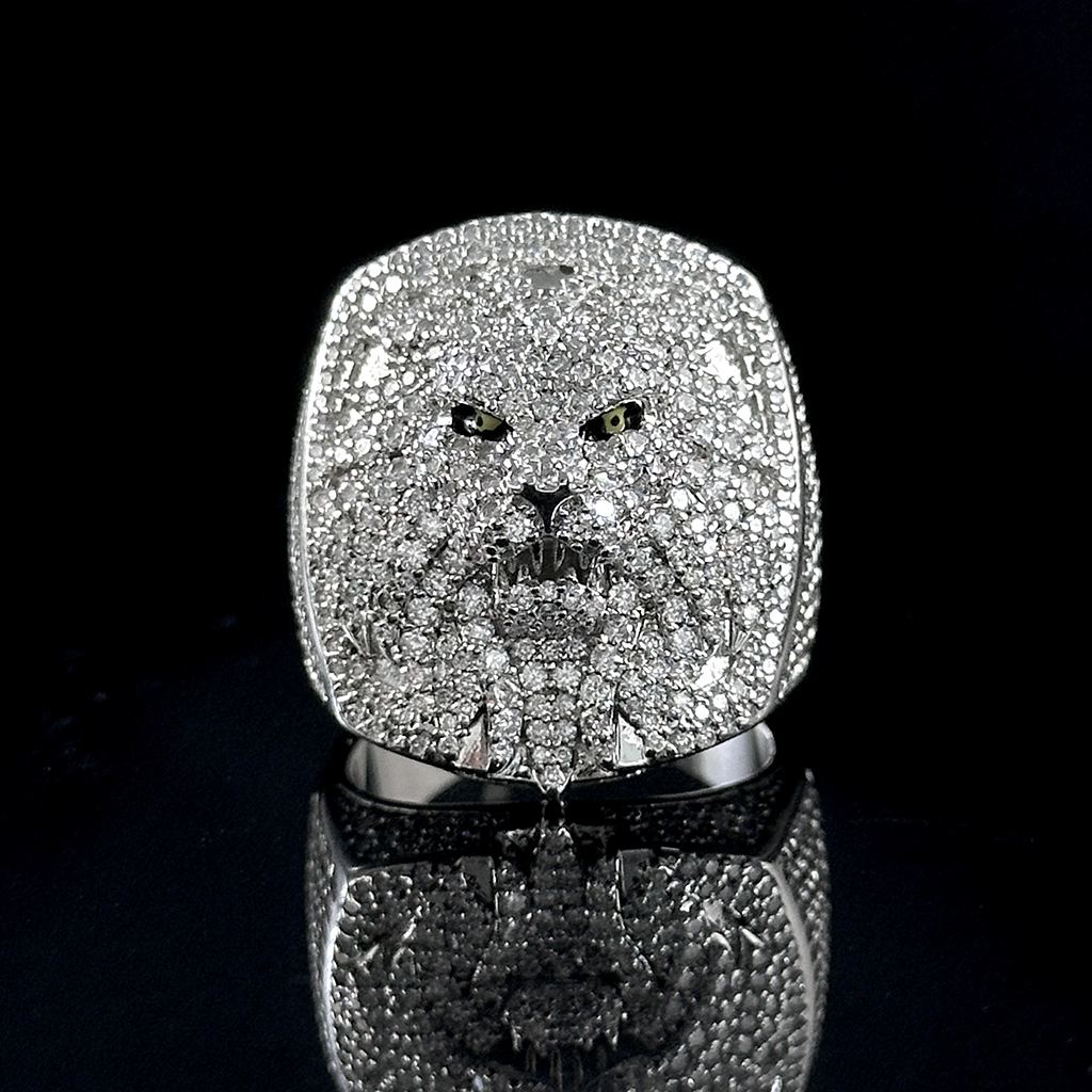 Iced Out Lion Ring