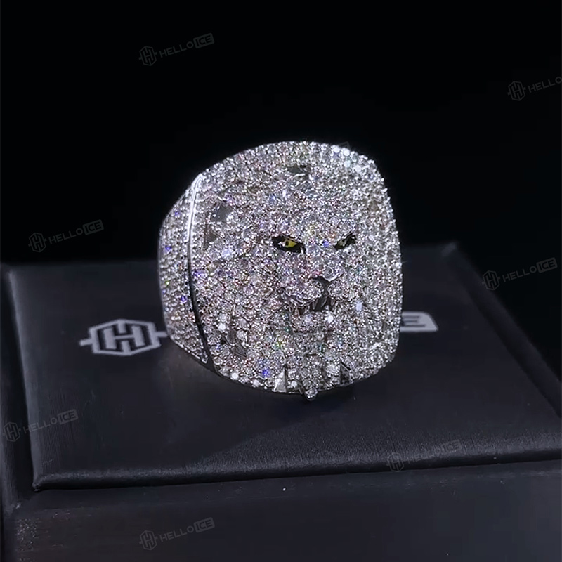 Iced Out Lion Ring