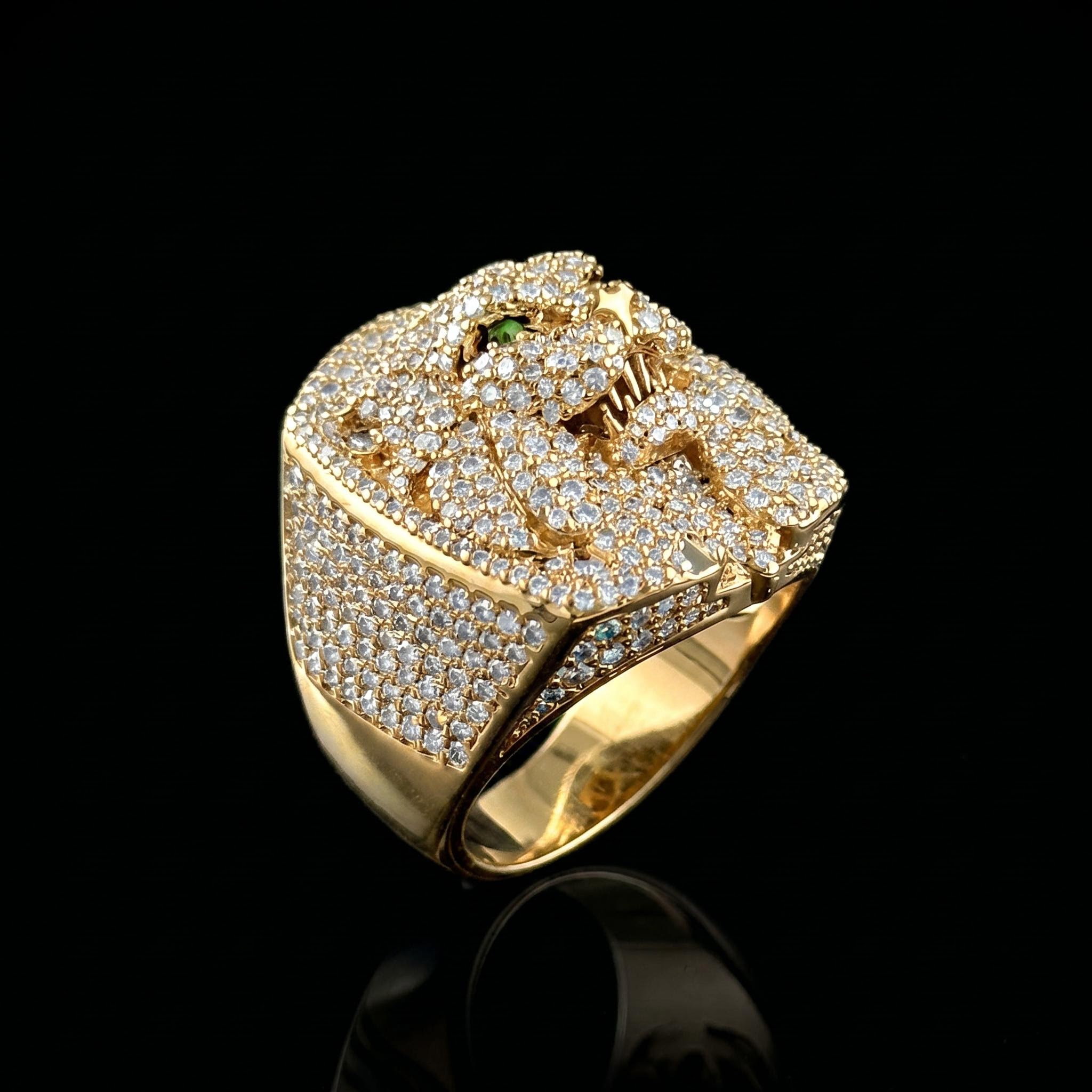 Iced Out Lion Ring