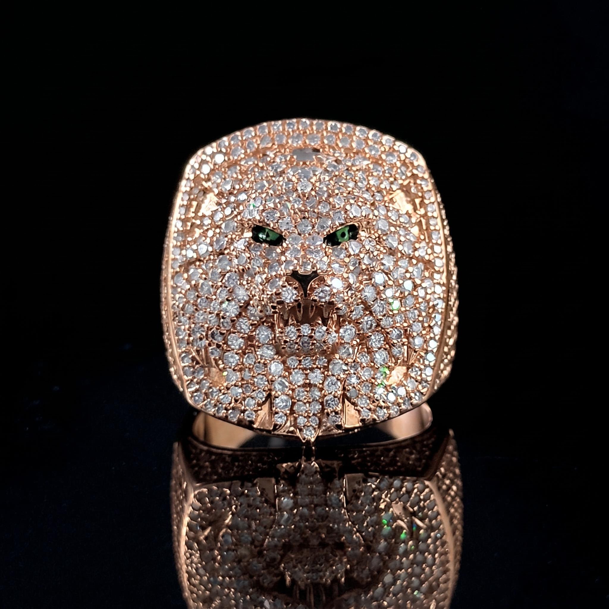 Iced Out Lion Ring